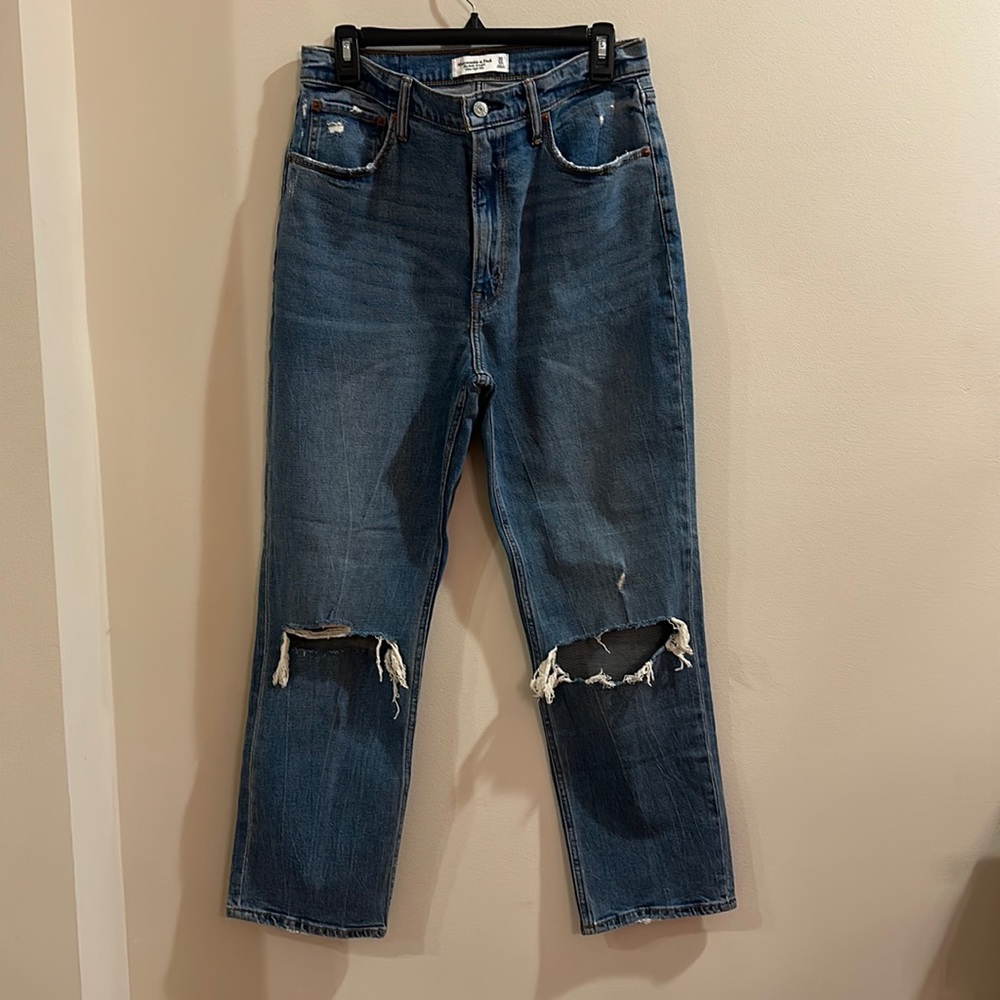 Abercrombie The Ankle Straight Ultra High Rise